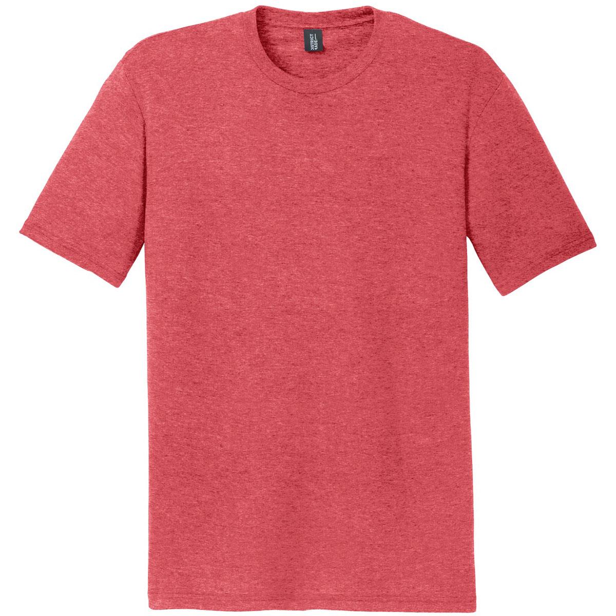 District Made DM130 Mens Perfect Tri Crew Tee - Red Frost | FullSource.com