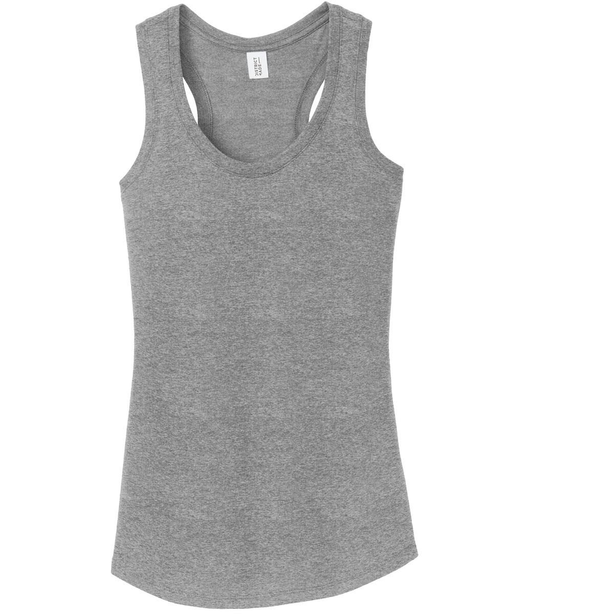 District Made DM138L Ladies Perfect Tri Racerback Tank - Grey Frost ...