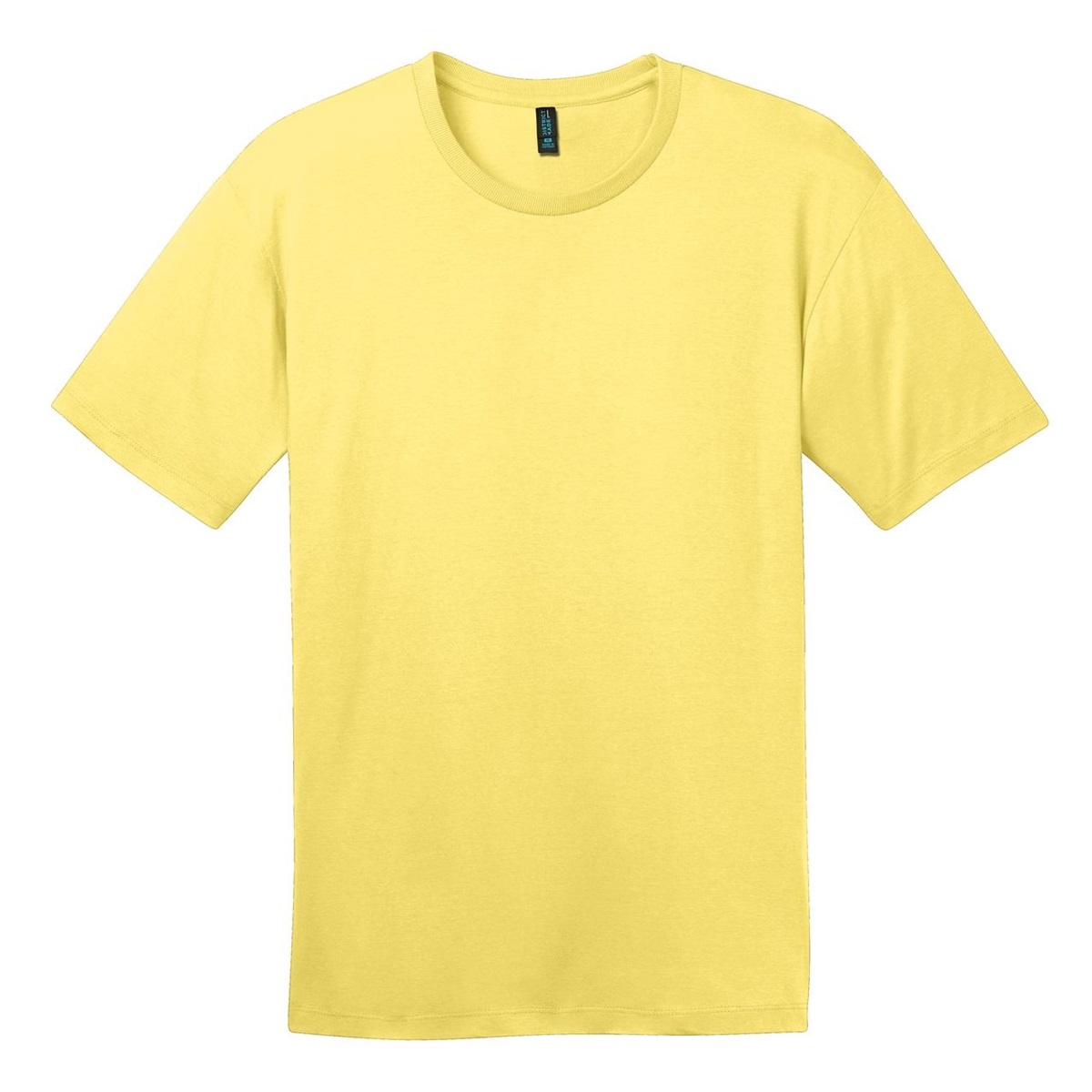 District Made DT104 Mens Perfect Weight Crew Tee - Yellow | FullSource.com