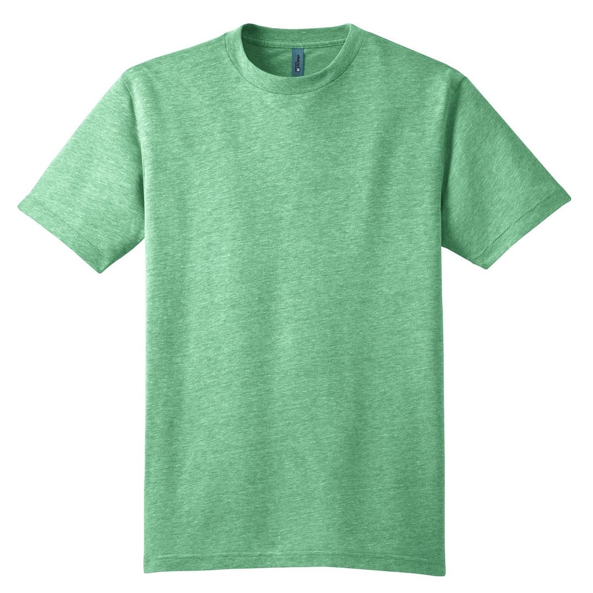 District DT142 Young Mens Tri-Blend Crew Neck Tee - Green Heather ...
