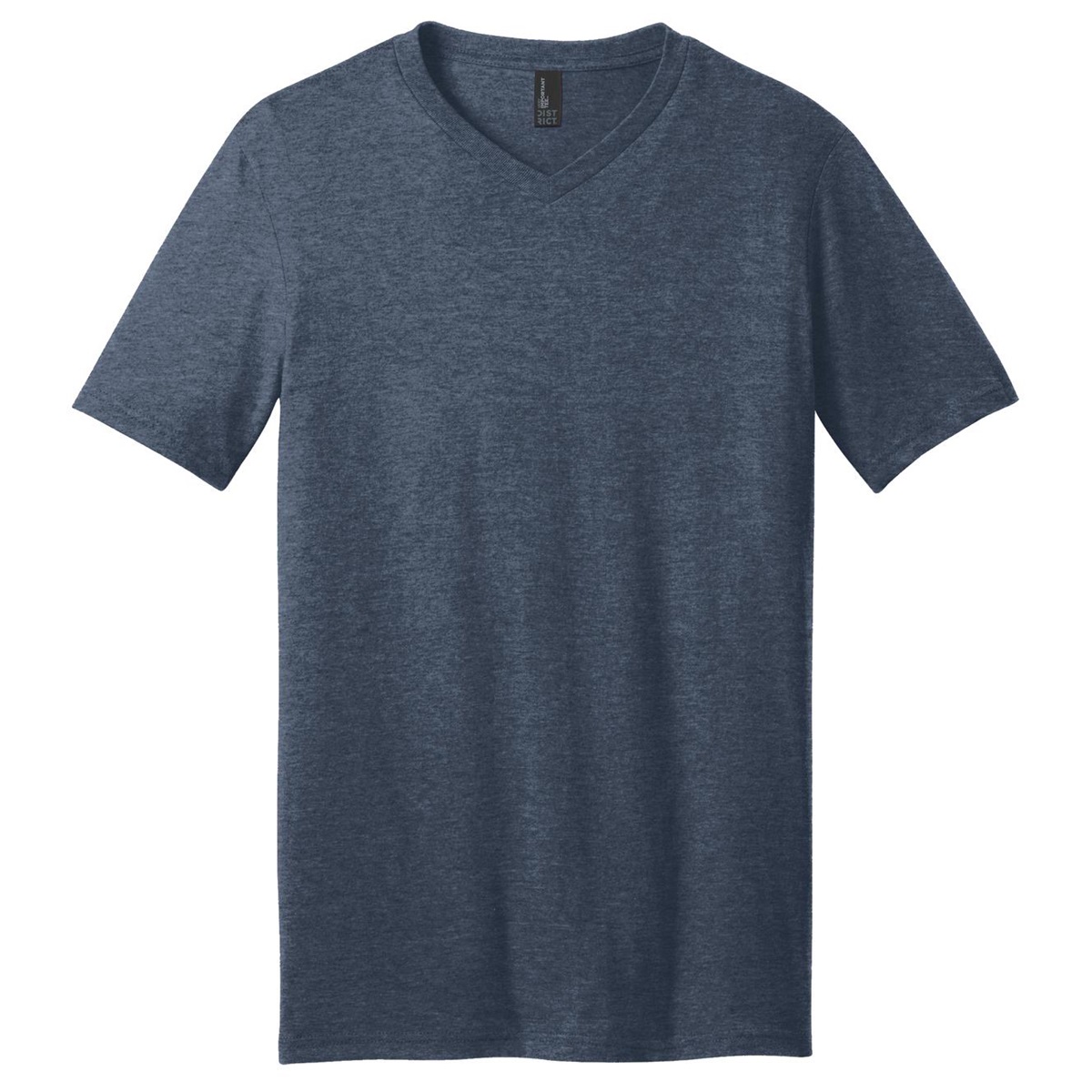 District DT6500 Young Mens Very Important Tee V-Neck - Heathered Navy ...