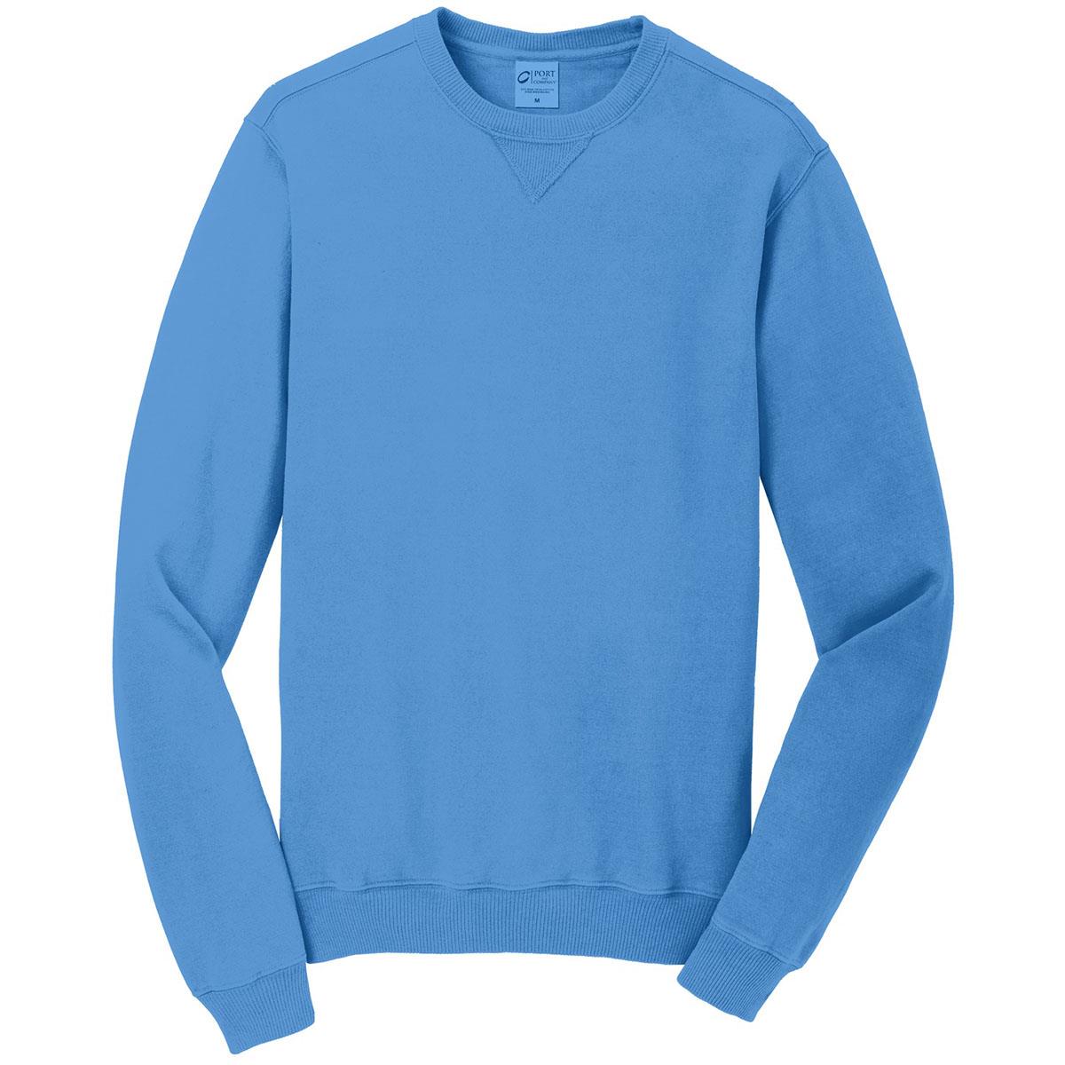 Port & Company PC098 Essential Pigment-Dyed Crewneck Sweatshirt - Blue ...