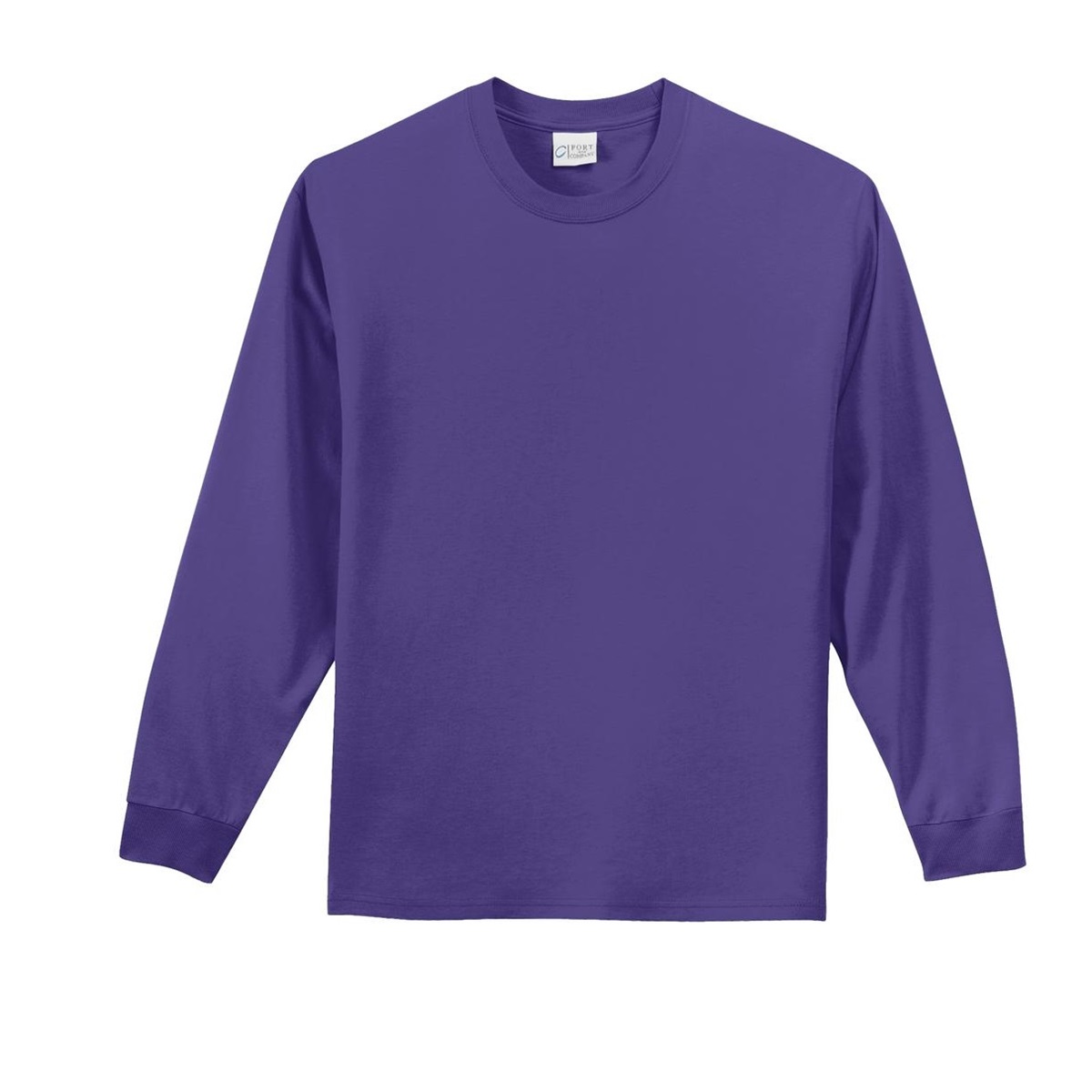 Port & Company PC61LS Long Sleeve Essential T-Shirt - Purple ...