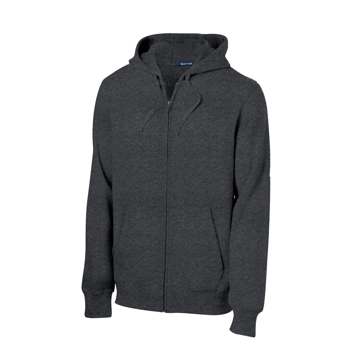 Sport-Tek ST258 Full-Zip Hooded Sweatshirt - Graphite Heather ...