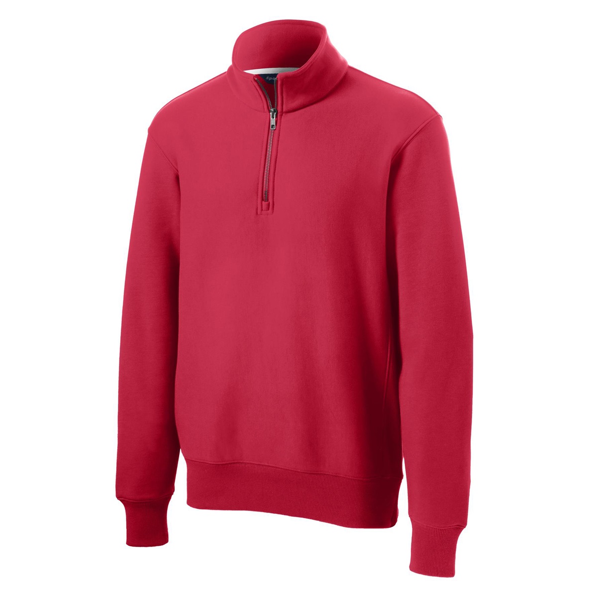 SportTek ST283 Super Heavyweight 1/4Zip Pullover Sweater Red