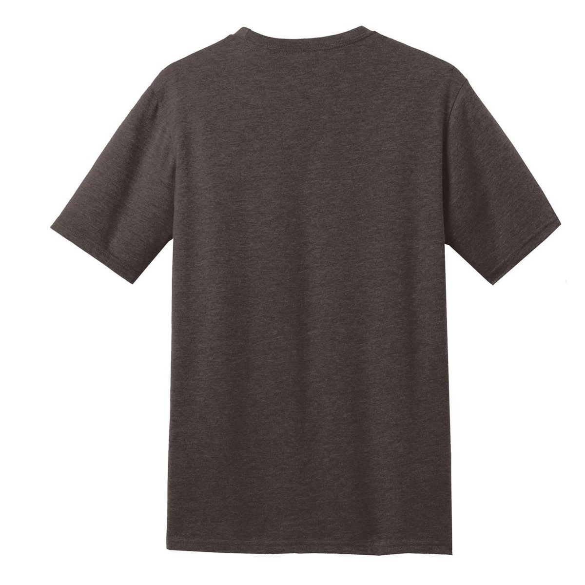 District Made DM108 Mens Perfect Blend Crew Tee - Heathered Brown ...