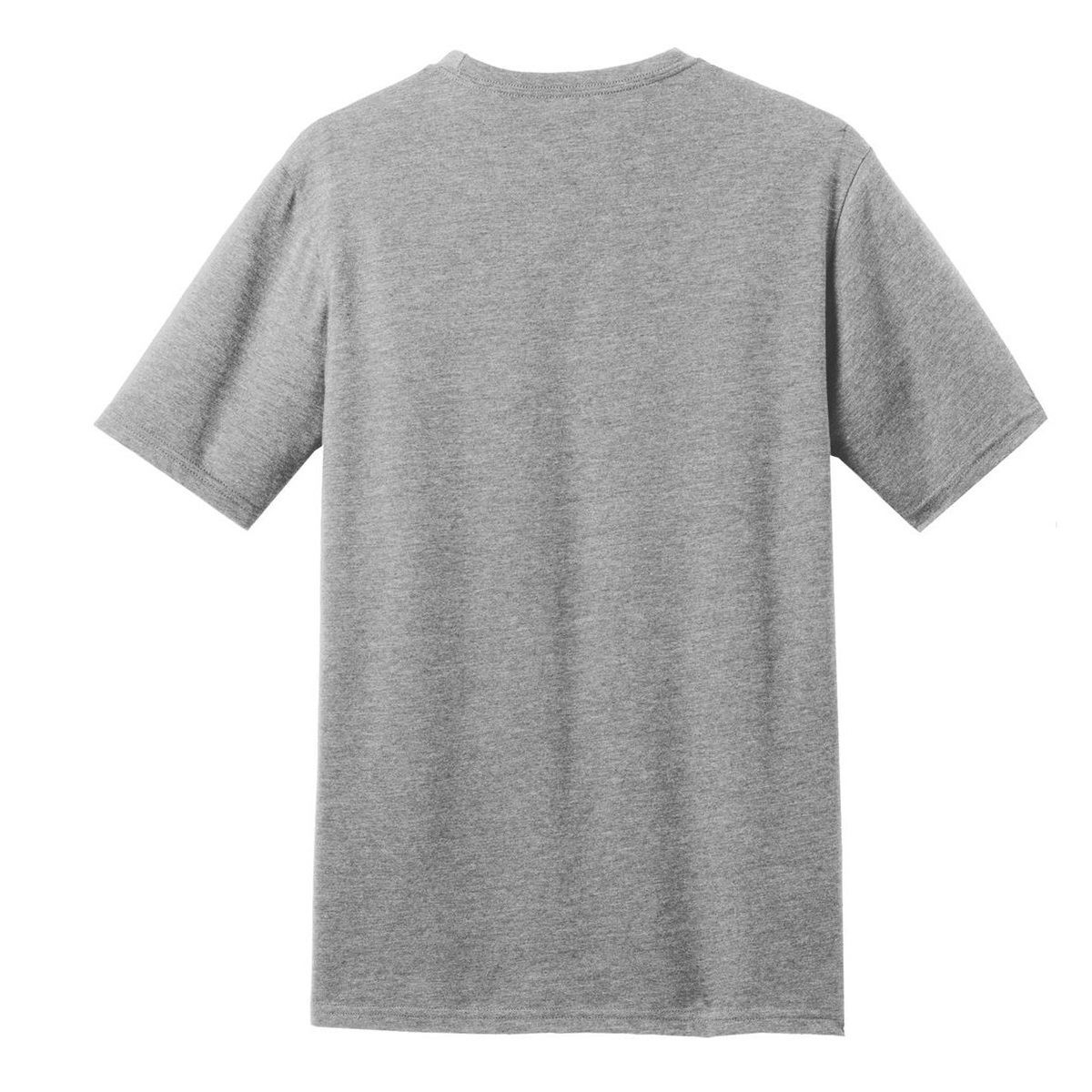 District Made DM108 Mens Perfect Blend Crew Tee Light Heather Grey