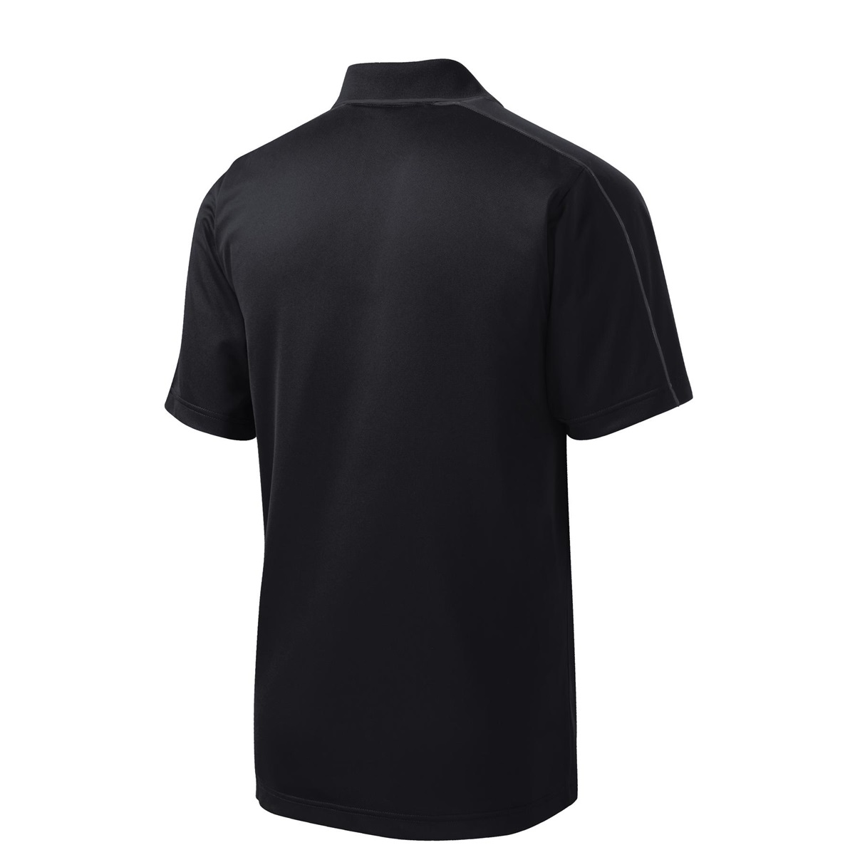 Sport-Tek ST653 Micropique Sport-Wick Piped Polo - Black/Iron Grey ...